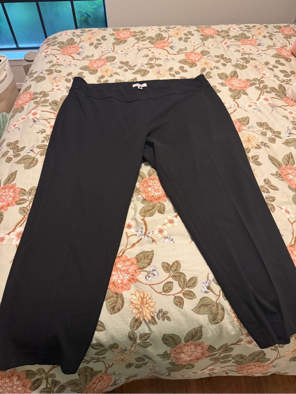 Nine West Black Pull-On Wide Leg Trousers